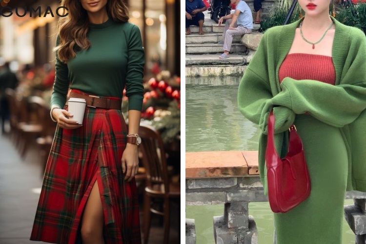 Đậm chất Noel với hai màu xanh lá và đỏ